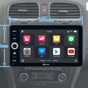 D9-V9W Premium Android Autoradio für VW Golf 6, Golf 5 Plus, Tiguan mit 4 x 100W Class-D Verstärker, 9 Zoll Display (hochaufl