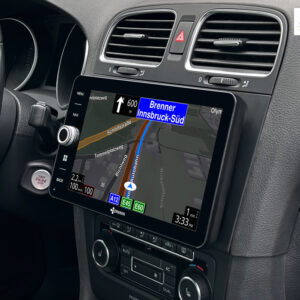 D9-V9W Premium Android Autoradio für VW Golf 6, Golf 5 Plus, Tiguan mit 4 x 100W Class-D Verstärker, 9 Zoll Display (hochaufl