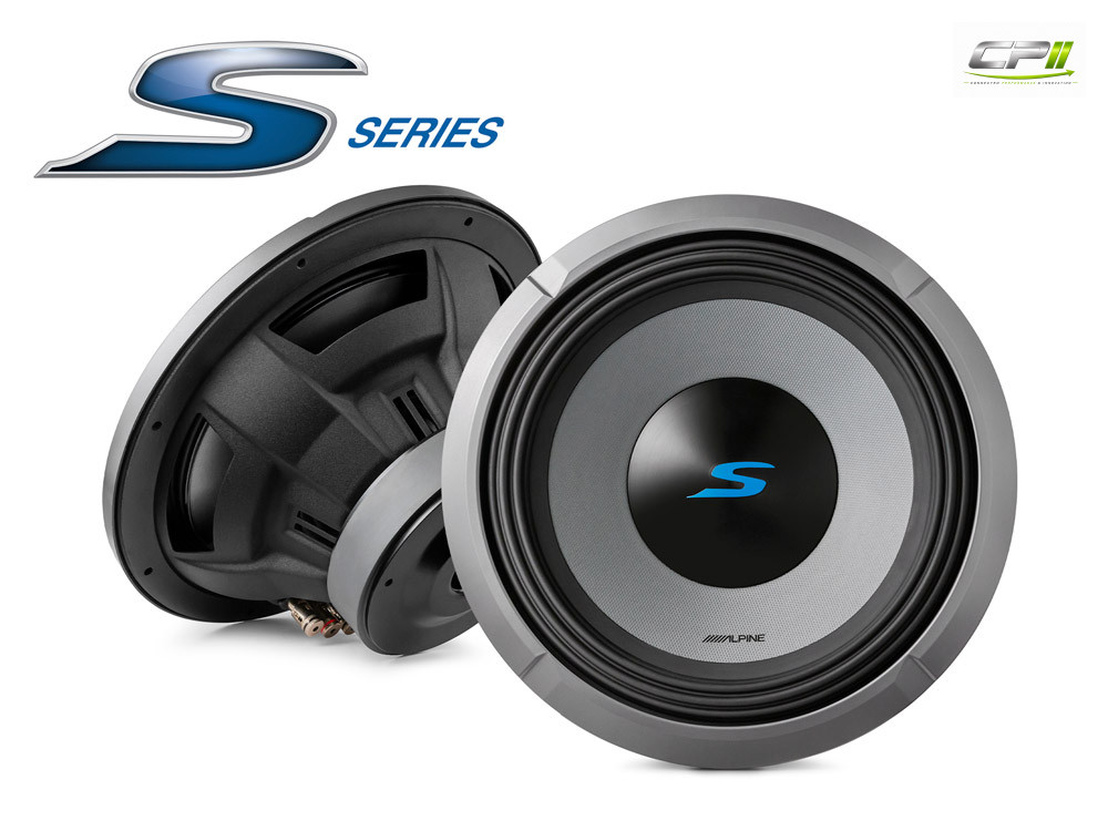 Alpine S2-W12D4 S-Series 30 cm (12-Zoll) Subwoofer mit 4 Ohm Doppelschwingspule