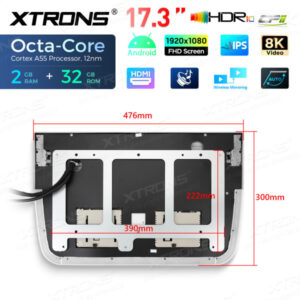 CM171AM 17,3-Zoll-Elektromotor-Octa-Core-Android-Auto-TV-Flip-Down-Monitor mit FHD-Bildschirm – CM171AM-07 CPII
