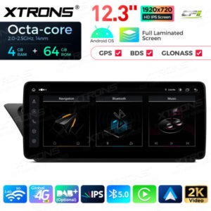QLA22UCA12A4L 12,3 Zoll Octa Core 4 + 64 GB Global 4G LTE Android Autoradio Multimedia Player mit vollständig laminiertem 2K