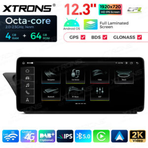 QLA22UCA12A4L 12,3 Zoll Octa Core 4 + 64 GB Global 4G LTE Android Autoradio Multimedia Player mit vollständig laminiertem 2K