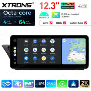 QLA22UCA12A4L 12,3 Zoll Octa Core 4 + 64 GB Global 4G LTE Android Autoradio Multimedia Player mit vollständig laminiertem 2K