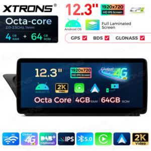 QLA22UCA12A4L 12,3 Zoll Octa Core 4 + 64 GB Global 4G LTE Android Autoradio Multimedia Player mit vollständig laminiertem 2K
