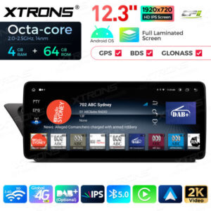 QLA22UCA12A4L 12,3 Zoll Octa Core 4 + 64 GB Global 4G LTE Android Autoradio Multimedia Player mit vollständig laminiertem 2K