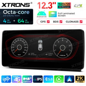 QLA22UCA12A4L 12,3 Zoll Octa Core 4 + 64 GB Global 4G LTE Android Autoradio Multimedia Player mit vollständig laminiertem 2K