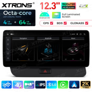 QLA22UCA12Q5L 12,3 Zoll Octa Core 4 + 64 GB Global 4G LTE Android Autoradio Multimedia-Player mit vollständig laminiertem 2K