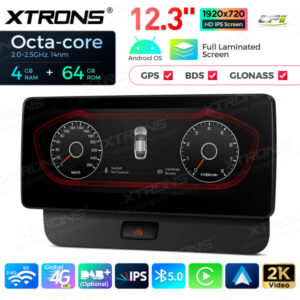 QLA22UCA12Q5L 12,3 Zoll Octa Core 4 + 64 GB Global 4G LTE Android Autoradio Multimedia-Player mit vollständig laminiertem 2K