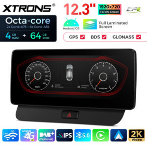 QLA22UHA12Q5R 12,3 Zoll Octa Core 4 + 64 GB Global 4G LTE Android Autoradio Multimedia Player mit vollständig laminiertem 2K