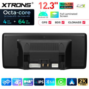 QLA22UHA12Q5R 12,3 Zoll Octa Core 4 + 64 GB Global 4G LTE Android Autoradio Multimedia Player mit vollständig laminiertem 2K