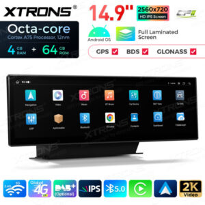 QLA42A4NL 14,9-Zoll-Octa-Core-4+64-GB-Global-4G-LTE-Android-Autoradio-Multimedia-Player mit vollständig laminiertem 2K-IPS-Bi