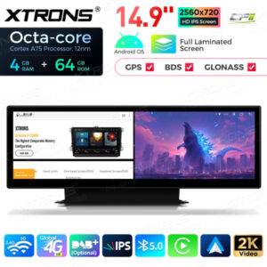 QLA42A4NL 14,9-Zoll-Octa-Core-4+64-GB-Global-4G-LTE-Android-Autoradio-Multimedia-Player mit vollständig laminiertem 2K-IPS-Bi