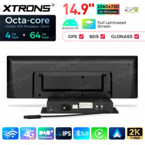 QLA42A4NL 14,9-Zoll-Octa-Core-4+64-GB-Global-4G-LTE-Android-Autoradio-Multimedia-Player mit vollständig laminiertem 2K-IPS-Bi