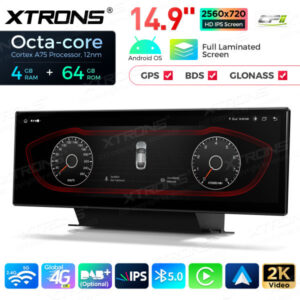 QLA42A4NL 14,9-Zoll-Octa-Core-4+64-GB-Global-4G-LTE-Android-Autoradio-Multimedia-Player mit vollständig laminiertem 2K-IPS-Bi