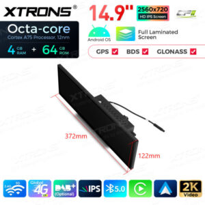 QLA42A4NL 14,9-Zoll-Octa-Core-4+64-GB-Global-4G-LTE-Android-Autoradio-Multimedia-Player mit vollständig laminiertem 2K-IPS-Bi