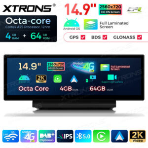 QLA42A6L 14,9 Zoll Octa Core 4 + 64 GB Global 4G LTE Android Autoradio Multimedia-Player mit vollständig laminiertem 2K IPS-B