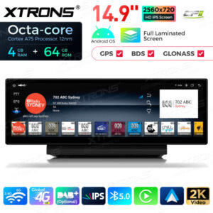 QLA42A6L 14,9 Zoll Octa Core 4 + 64 GB Global 4G LTE Android Autoradio Multimedia-Player mit vollständig laminiertem 2K IPS-B