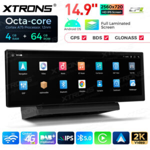 QLA42A6L 14,9 Zoll Octa Core 4 + 64 GB Global 4G LTE Android Autoradio Multimedia-Player mit vollständig laminiertem 2K IPS-B