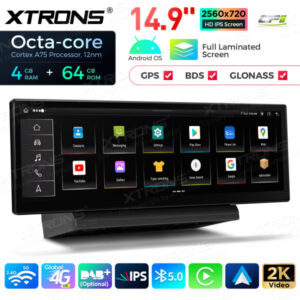 QLA42A6L 14,9 Zoll Octa Core 4 + 64 GB Global 4G LTE Android Autoradio Multimedia-Player mit vollständig laminiertem 2K IPS-B