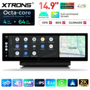 QLA42A6NL 14,9 Zoll Octa Core 4 + 64 GB Global 4G LTE Android Autoradio Multimedia-Player mit vollständig laminiertem 2K IPS-
