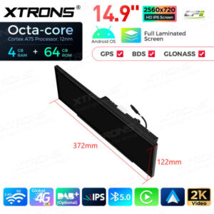 QLA42A6NL 14,9 Zoll Octa Core 4 + 64 GB Global 4G LTE Android Autoradio Multimedia-Player mit vollständig laminiertem 2K IPS-