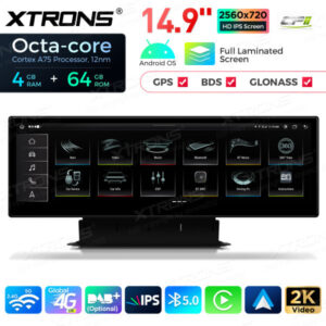 QLA42Q5NL 14,9 Zoll Octa Core 4 + 64 GB Global 4G LTE Android Autoradio Multimedia Player mit vollständig laminiertem 2K IPS-
