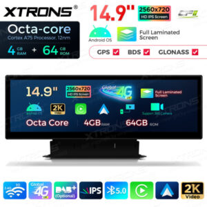 QLA42Q5NL 14,9 Zoll Octa Core 4 + 64 GB Global 4G LTE Android Autoradio Multimedia Player mit vollständig laminiertem 2K IPS-