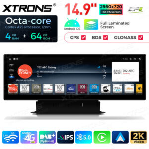 QLA42Q5NL 14,9 Zoll Octa Core 4 + 64 GB Global 4G LTE Android Autoradio Multimedia Player mit vollständig laminiertem 2K IPS-