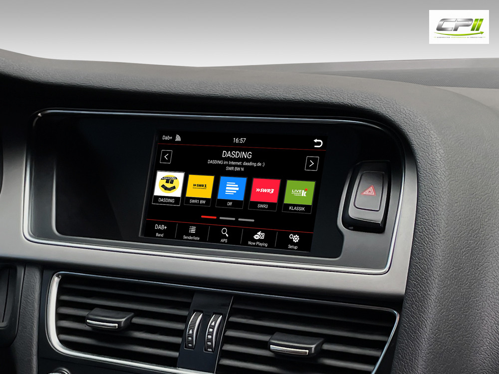 Android Autoradio für Audi A4 A5 Q5 mit 6,5 Zoll Display (hochauflösend), Inkl. Head-up-Display, Apple CarPlay und Android Au