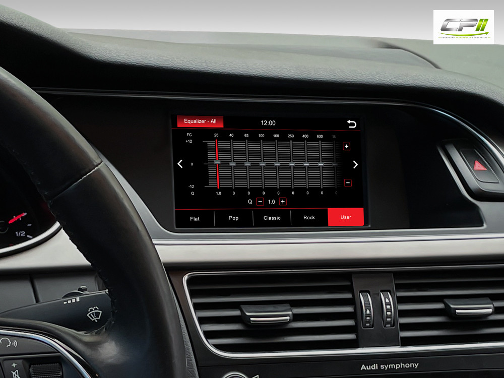 Android Autoradio für Audi A4 A5 Q5 mit 6,5 Zoll Display (hochauflösend), Inkl. Head-up-Display, Apple CarPlay und Android Au