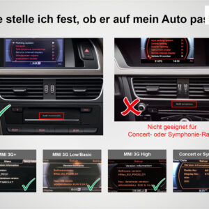 Android Autoradio für Audi A4 A5 Q5 mit 7 Zoll Display (hochauflösend), Inkl. Head-up-Display, Apple CarPlay und Android Auto