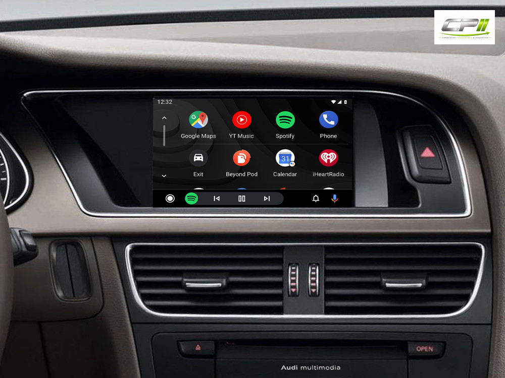 Android Autoradio für Audi A4 A5 Q5 mit 7 Zoll Display (hochauflösend), Inkl. Head-up-Display, Apple CarPlay und Android Auto