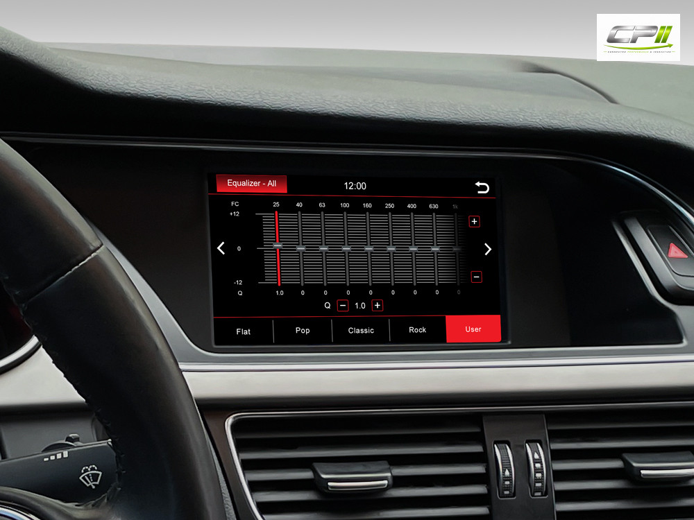 Android Autoradio für Audi A4 A5 Q5 mit 7 Zoll Display (hochauflösend), Inkl. Head-up-Display, Apple CarPlay und Android Auto