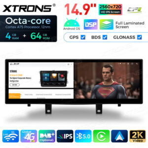 QLB42X5NB 14,9 Zoll Octa Core 4 + 64 GB Global 4G LTE Android Auto für BMW X5 F15 / X6 F16 (2014-2017) Stereo Multimedia Play