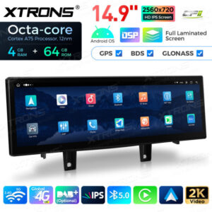 QLB42X5NB 14,9 Zoll Octa Core 4 + 64 GB Global 4G LTE Android Auto für BMW X5 F15 / X6 F16 (2014-2017) Stereo Multimedia Play