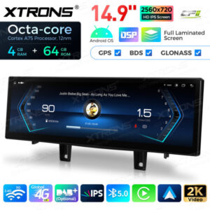 QLB42X5NB 14,9 Zoll Octa Core 4 + 64 GB Global 4G LTE Android Auto für BMW X5 F15 / X6 F16 (2014-2017) Stereo Multimedia Play