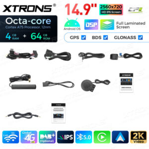 QLB42X5NB 14,9 Zoll Octa Core 4 + 64 GB Global 4G LTE Android Auto für BMW X5 F15 / X6 F16 (2014-2017) Stereo Multimedia Play