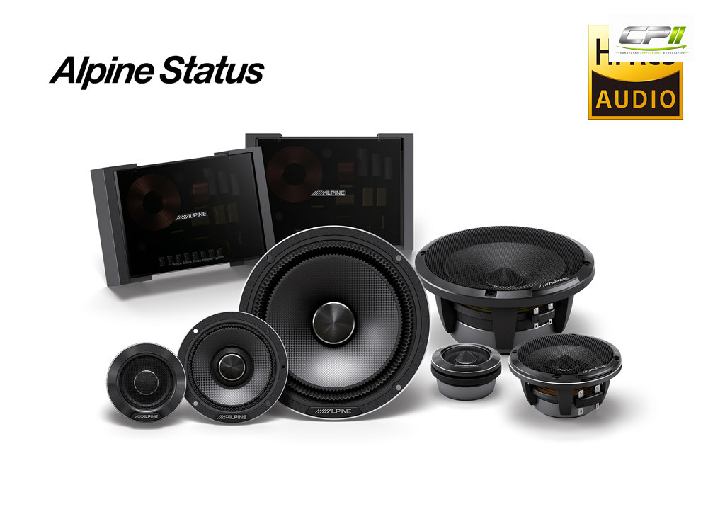 Alpine HDZ-653 Status Hi-Res 16,5 cm (6,5-Zoll) 3-Wege Komponenten-Lautsprecher-System
