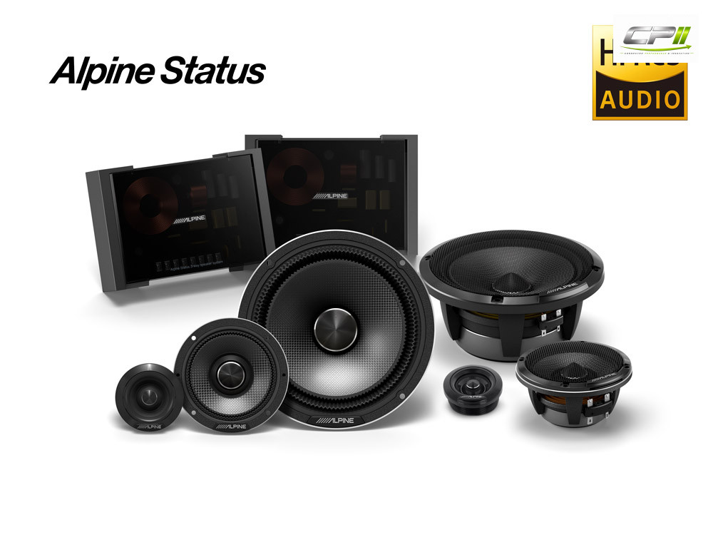 Alpine HDZ-653S Status Hi-Res 16,5 cm (6,5-Zoll) 3-Wege Slim-Fit-Komponenten-Lautsprecher-System