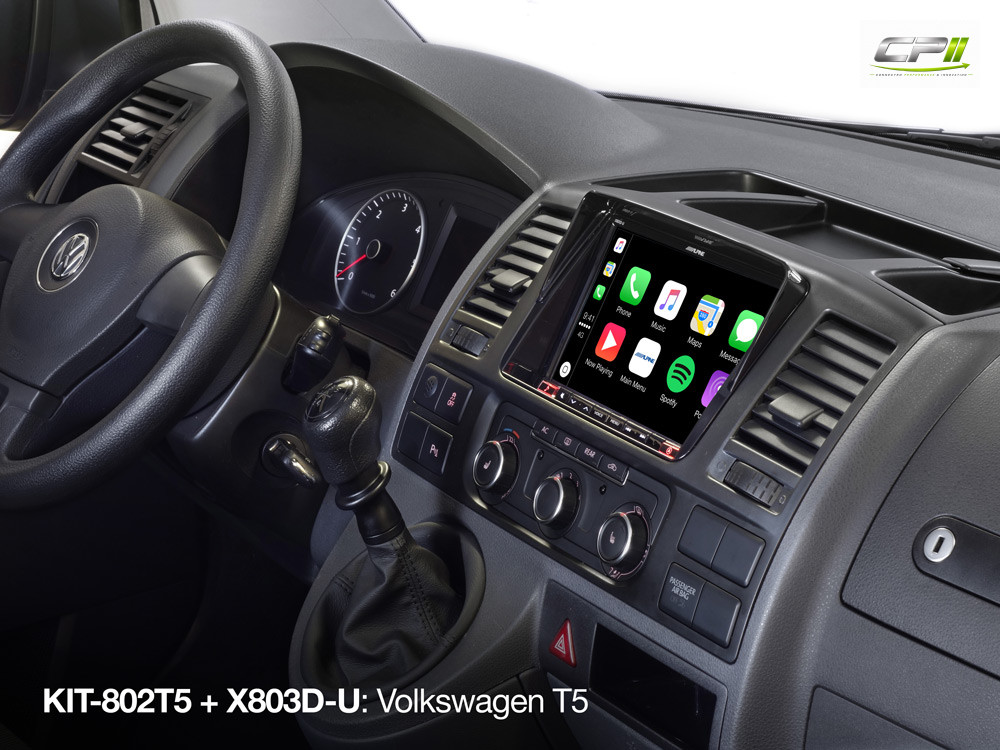 Alpine KIT-802T5 Einbauset für X803D-U (VW T6 & T5 Facelift (7 H/E/J)) – KIT-802T5-06 CPII