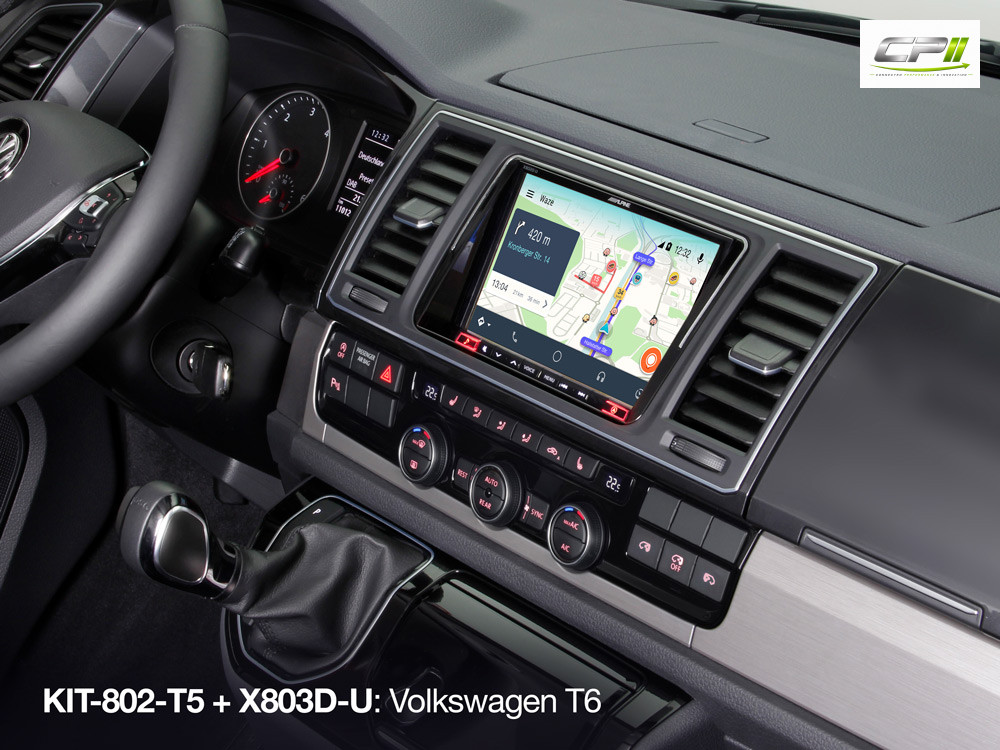 Alpine KIT-802T5 Einbauset für X803D-U (VW T6 & T5 Facelift (7 H/E/J)) – KIT-802T5-08 CPII