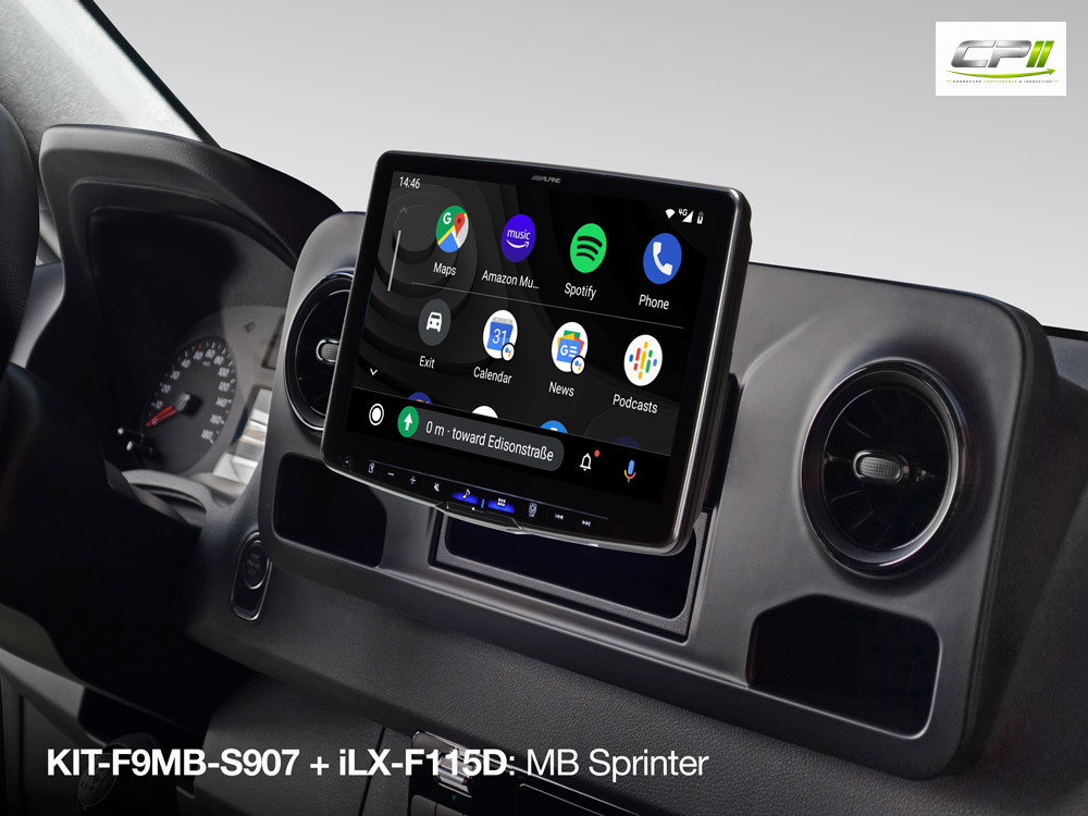 Alpine KIT-F9MB-S907 Einbauset für Mercedes Sprinter 907 (VS 30) ab 2018 für Alpine Halo11 und Halo9