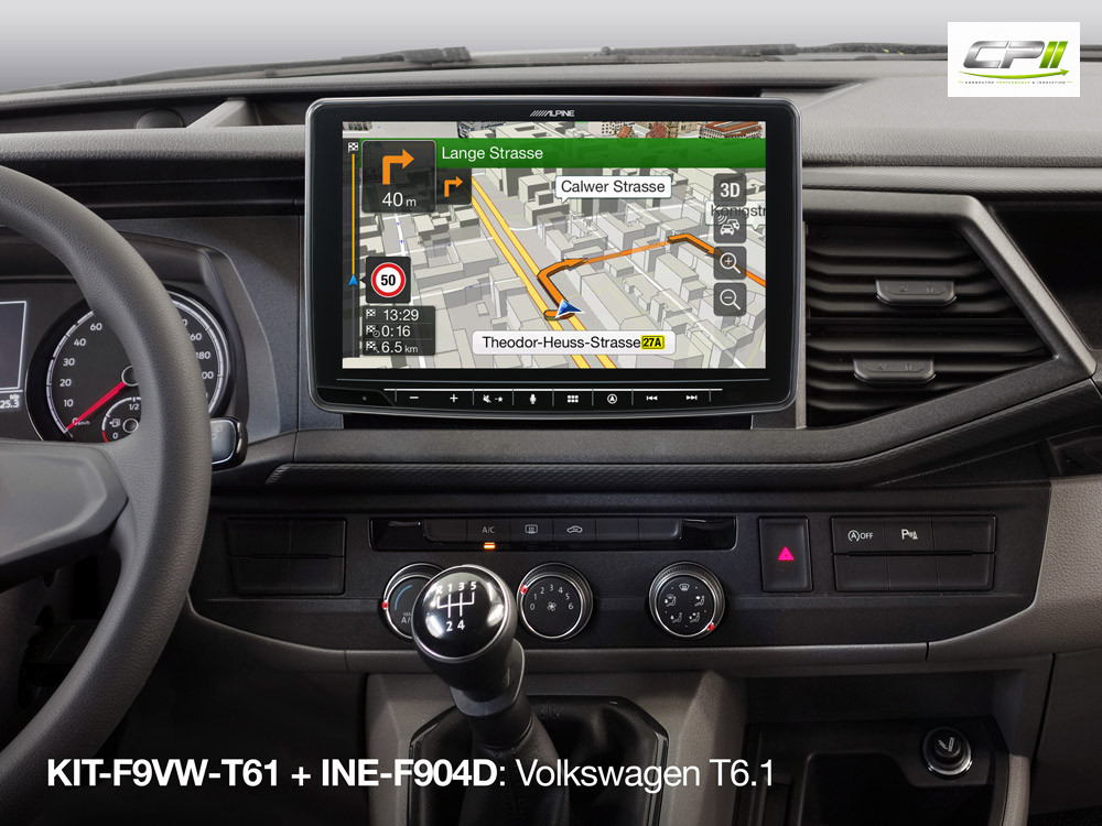 Alpine KIT-F9VW-T61 Einbauset für Volkswagen T6.1 mit Alpine iLX-F115D, iLX-F905D, iLX-F903D, INE-F904D und INE-F904DC