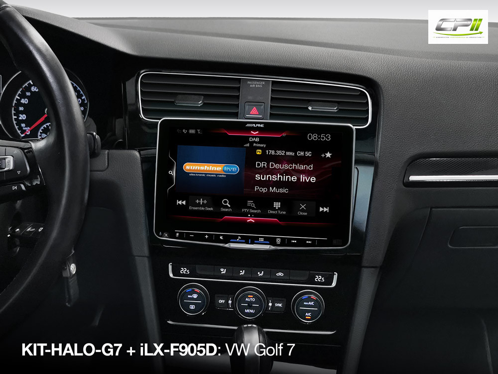 Alpine KIT-HALO-G7 Halo9 / Halo11 Einbauset mit CAN-Bus-Interface zur Unterstützung der Lenkradfernbedienung & Multifunktions