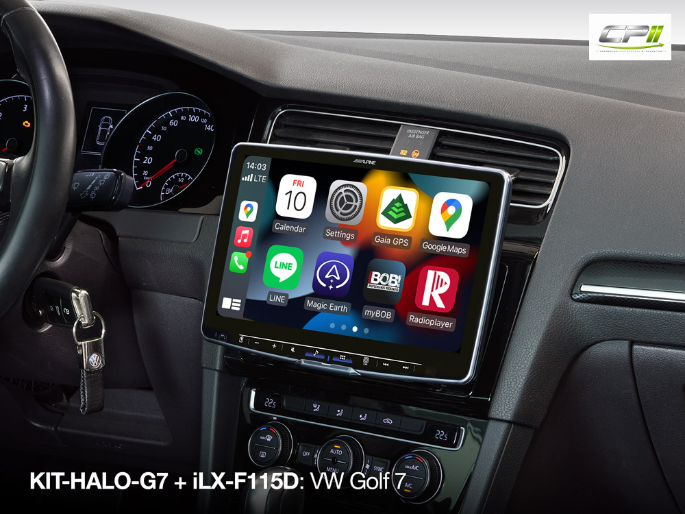 Alpine KIT-HALO-G7 Halo9 / Halo11 Einbauset mit CAN-Bus-Interface zur Unterstützung der Lenkradfernbedienung & Multifunktions