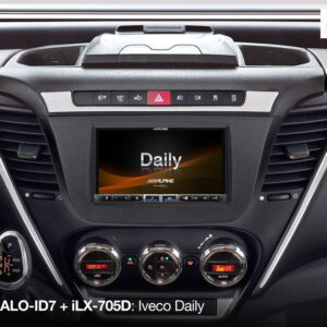 Alpine KIT-HALO-ID7 1-DIN Alpine Halo und 2-DIN Einbauset mit CAN zu UART-Interface für Iveco Daily 7 – KIT-HALO-ID7-01 CPII