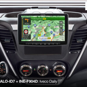 Alpine KIT-HALO-ID7 1-DIN Alpine Halo und 2-DIN Einbauset mit CAN zu UART-Interface für Iveco Daily 7 – KIT-HALO-ID7-02 CPII