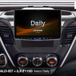 Alpine KIT-HALO-ID7 1-DIN Alpine Halo und 2-DIN Einbauset mit CAN zu UART-Interface für Iveco Daily 7
