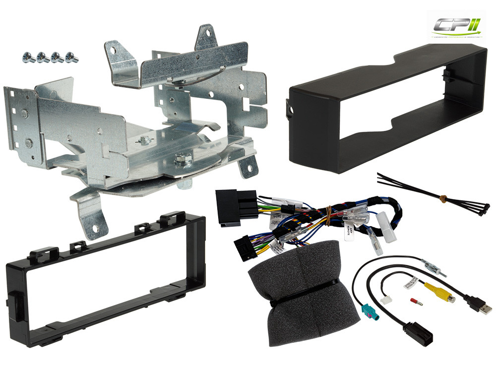 Alpine KIT-HALO-TRA7S Schwenkbares Einbauset für Ford Transit Custom, passend für 1-DIN Öffnung zum Einbau eines Alpine 1-DIN
