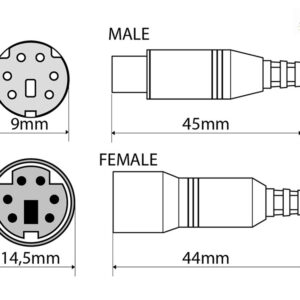 Alpine KWE-CAM5D Adapterkabel für Kamera-Direktanschluss auf 6-poliges Verbindungskabel WAECO / DOMETIC – KWE-CAM5D-03 CPII